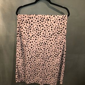 Nasty Gal Dalmatian Print Satin Midi Skirt